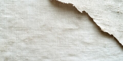 Corner tear in sheet showing layered fibers