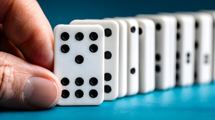 Domino Effect: Chain Reaction in Motion