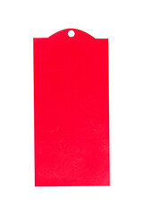 red tag isolated on white background
