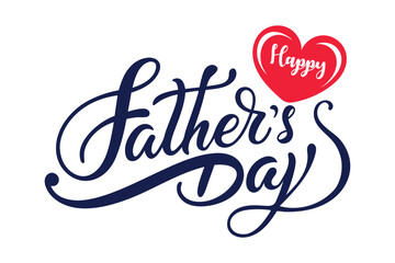 Naklejka premium Happy Father's Day Typography Design 