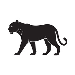 Stealthy Walking Tiger Silhouette Vector