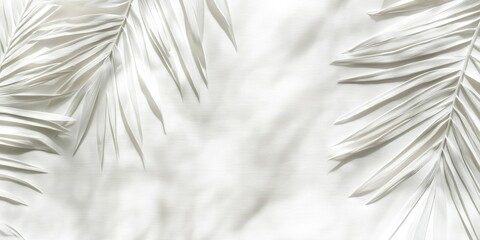 Delicate and subtle coconut leaf shadow for light designs