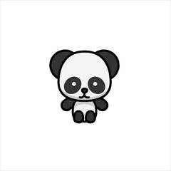 panda with a flower