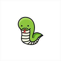 green snake cartoon