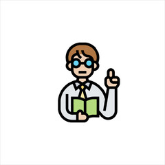 cartoon character of man holding a blank sign