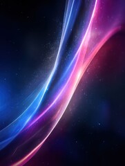 Obraz premium Abstract cosmic energy flow with vibrant colors and sparkling particles creating a dynamic and ethereal atmosphere perfect for modern technology and futuristic concepts