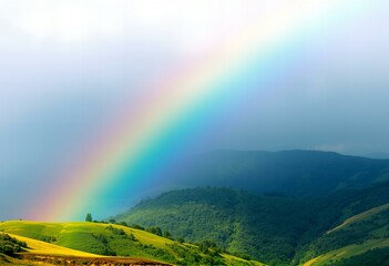 Obraz premium Elegant Rainbow abstract landscape.