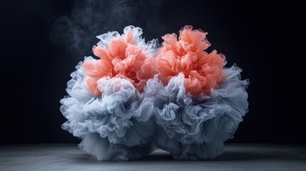 A Large Pink Flower with White Petals