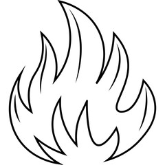 Hand Drawn Fire Outline