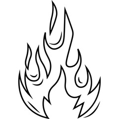 Hand Drawn Fire Outline