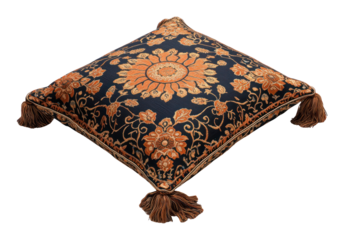 PNG Indian floor cushion decorative textile pattern.