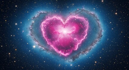 Obraz premium Cosmic Heartbeat AI Generated