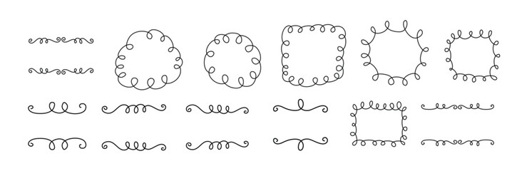 Set of Swirl Ornament and Frame