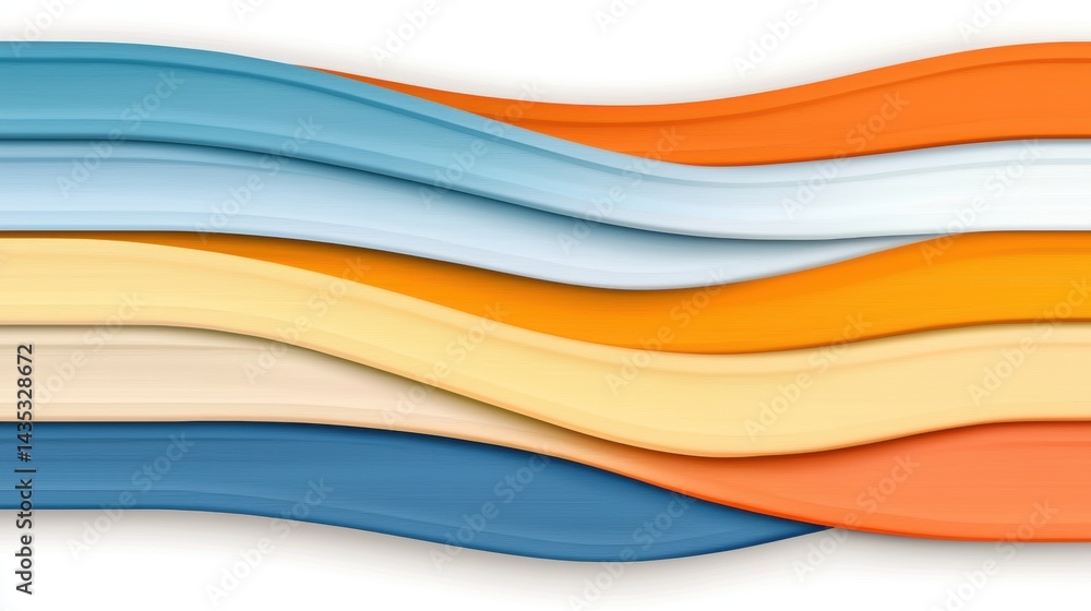 Poster a vibrant abstract composition of overlapping curved lines in various colors.