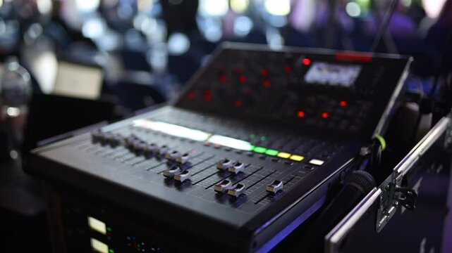 Professional Audio Mixing Console at Event Venue