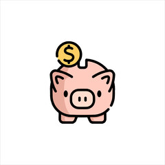 piggy bank with coins