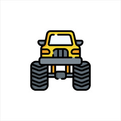 toy tractor isolated on white