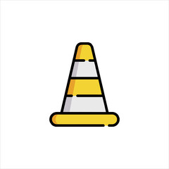 yellow traffic cone