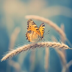 Obraz premium Golden Hour Flutter AI Generated