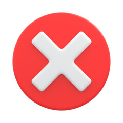 Red cross 3d icon illustration