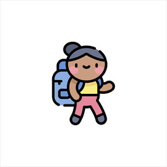 cartoon illustration of a boy