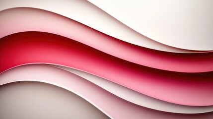 Abstract, layered waves of soft pink and white colors.