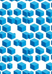 Azure Cube Cascade AI Generated