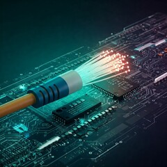 electronic circuit board with chip