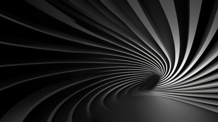 A black and white abstract image of a spiral.
