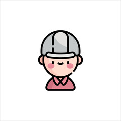 construction worker with helmet