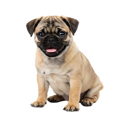 Obraz premium Adorable Puppy Poses Against Transparent Background