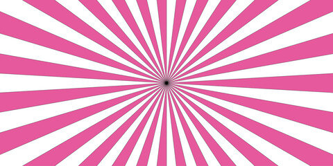 Fototapeta premium Abstract sunshine pattern vector background. Sun rays sunburst backdrop. Vintage beam sunburst with Classic vintage sun rays pattern. pink and white sunshine pattern vector