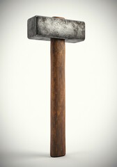 Sledgehammer Tool with Wooden Handle for Construction and Demolition