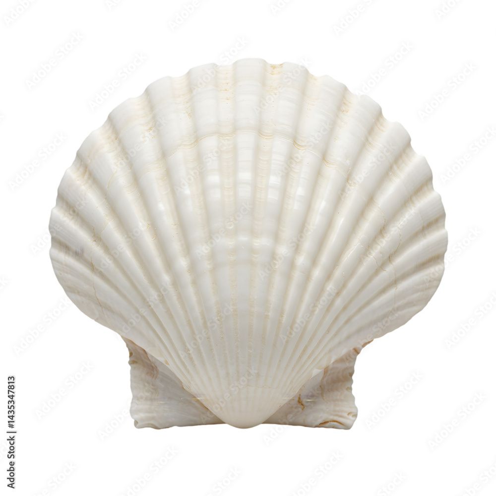 Poster seashell texture: close-up view with transparent background