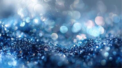Shimmering blue water surface reflecting light in a calm and serene atmosphere, creating a peaceful natural scene.
