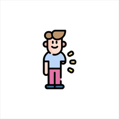 cartoon character of businessman