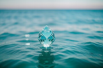 Fluid art with a crystal clear water theme.