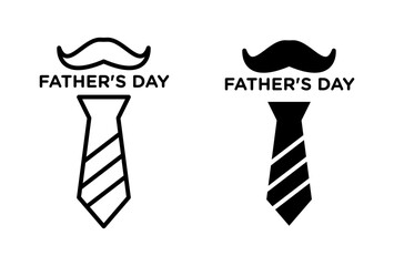 Fathers day vector icon logo or illustration
