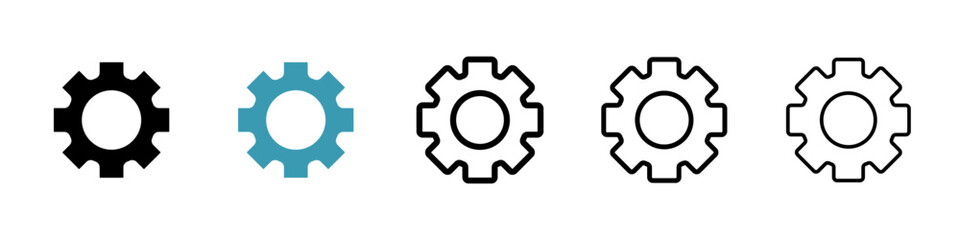 Settings vector icon logo or illustration