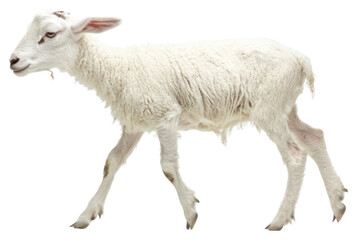 Fototapeta premium PNG White Lamb background livestock walking.