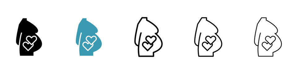 Pregnancy care vector icon logo or illustration