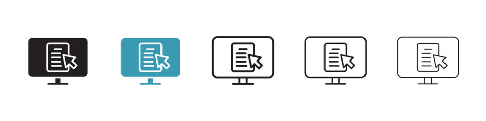Online test vector icon logo or illustration