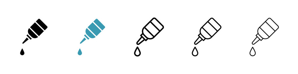 Oil dropper bottle vector icon logo or illustration