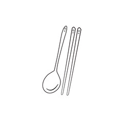 Spoon and chopsticks