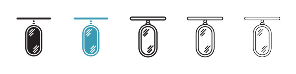 Mirror vector icon logo or illustration