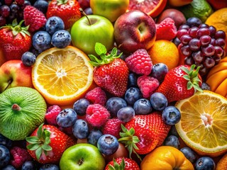 Obraz premium Close Up Clean Fruit Photography: Vibrant Still Life Images of Fresh Produce