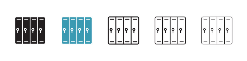 Locker vector icon logo or illustration