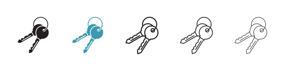 Keys vector icon logo or illustration