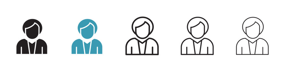 Judge vector icon logo or illustration