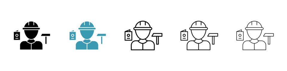 Job for immigrants vector icon logo or illustration